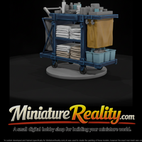 Hotel Housekeeping Cart with Linens — thumbnail 2