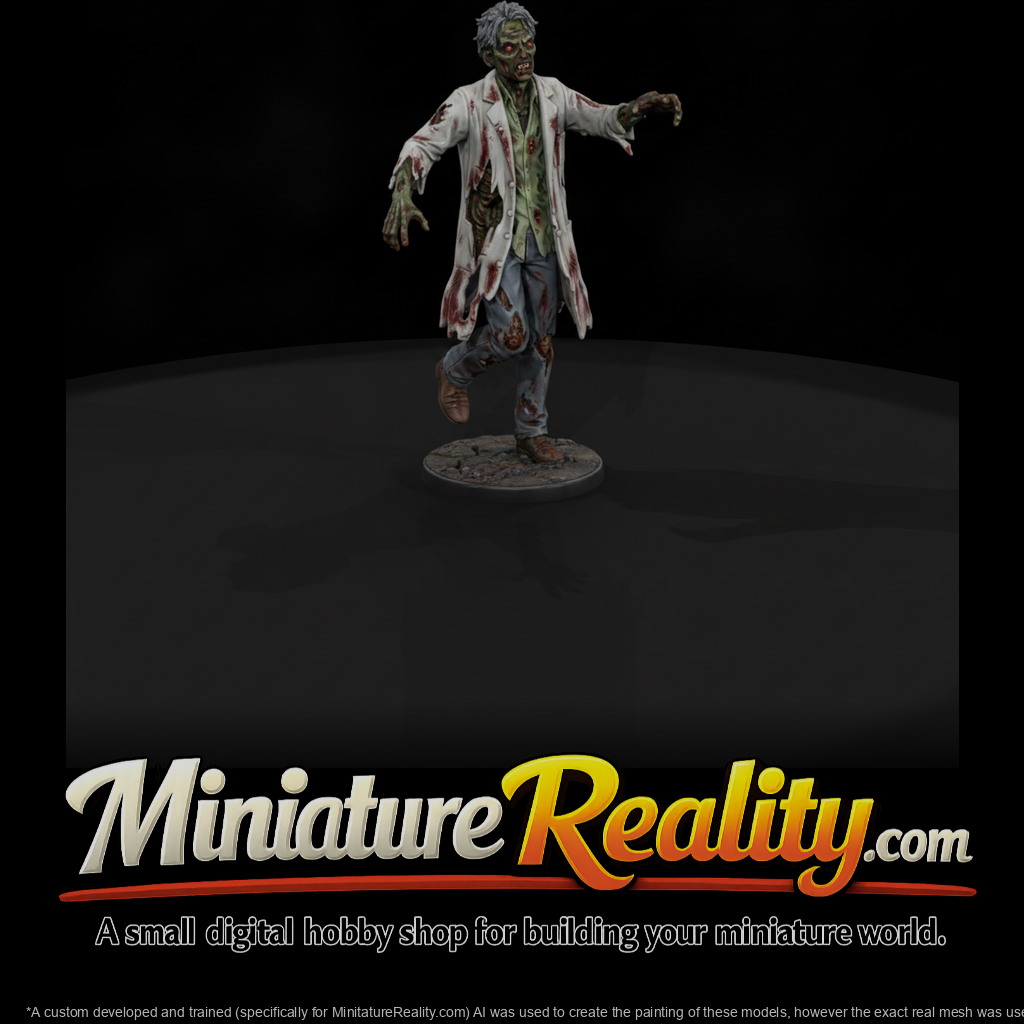 Undead Doctor in Torn Lab Coat