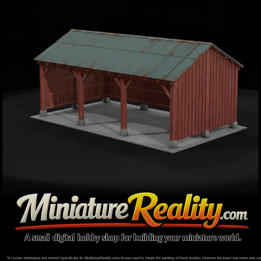 Farm Equipment Lean-To Shed