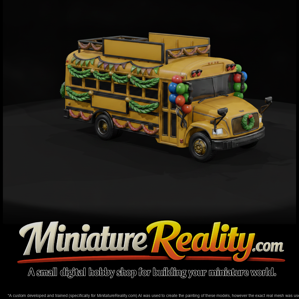 School Bus Decorated for a Parade