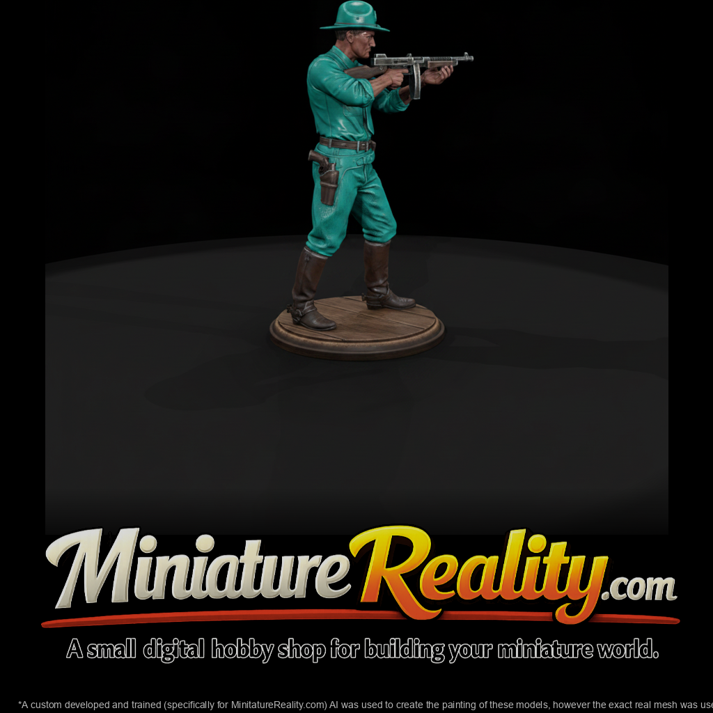 1920s Lawman with Submachine Gun