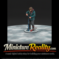 Ice Fisherman Drilling with a Hand Auger — thumbnail 2