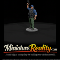 Police Officer Holding a Sidearm Raised — thumbnail 2