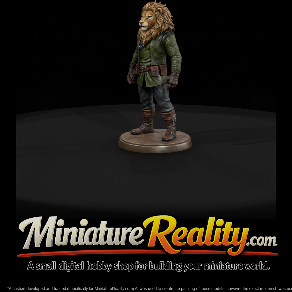Lion Anthro Adventurer in a Field Jacket