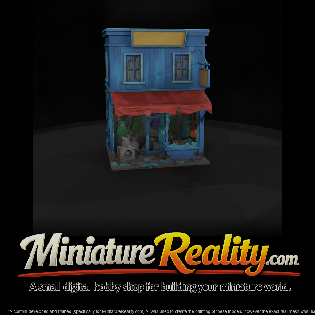 Derelict Music Shop Storefront