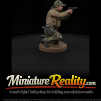 Kneeling Tactical Officer Aiming a Pistol — thumbnail 2