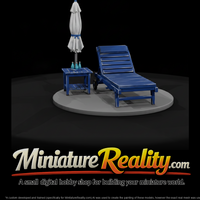 Poolside Lounger with Table and Umbrella — thumbnail 2
