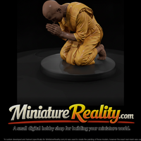 Kneeling Buddhist Monk in Prayer — thumbnail 2