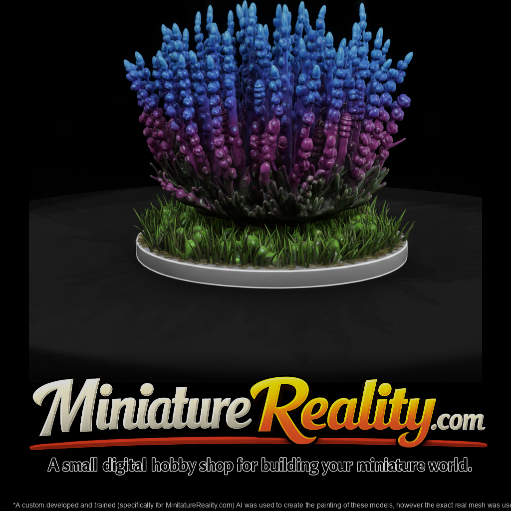 Flowering Glasswort Bush on Grass Base