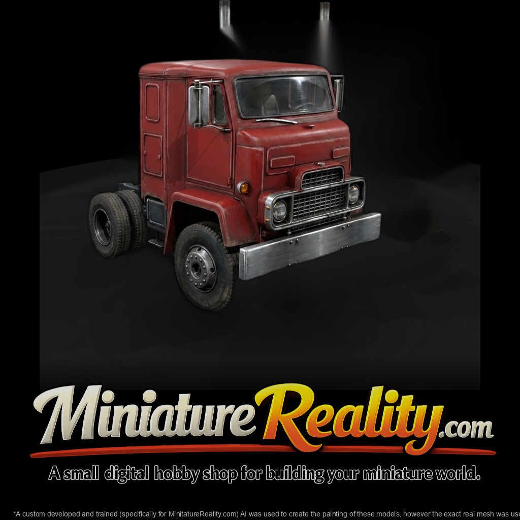 Vintage Cab-Over Semi Truck