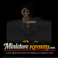 Black Forest Carved Bear Dining Chair Cabin Prop — thumbnail 2