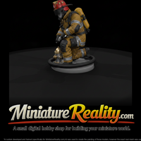 Firefighter Kneeling at a Hydrant Hookup — thumbnail 2
