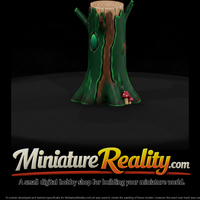 Mossy Hollow Tree Stump with Toadstools — thumbnail 2