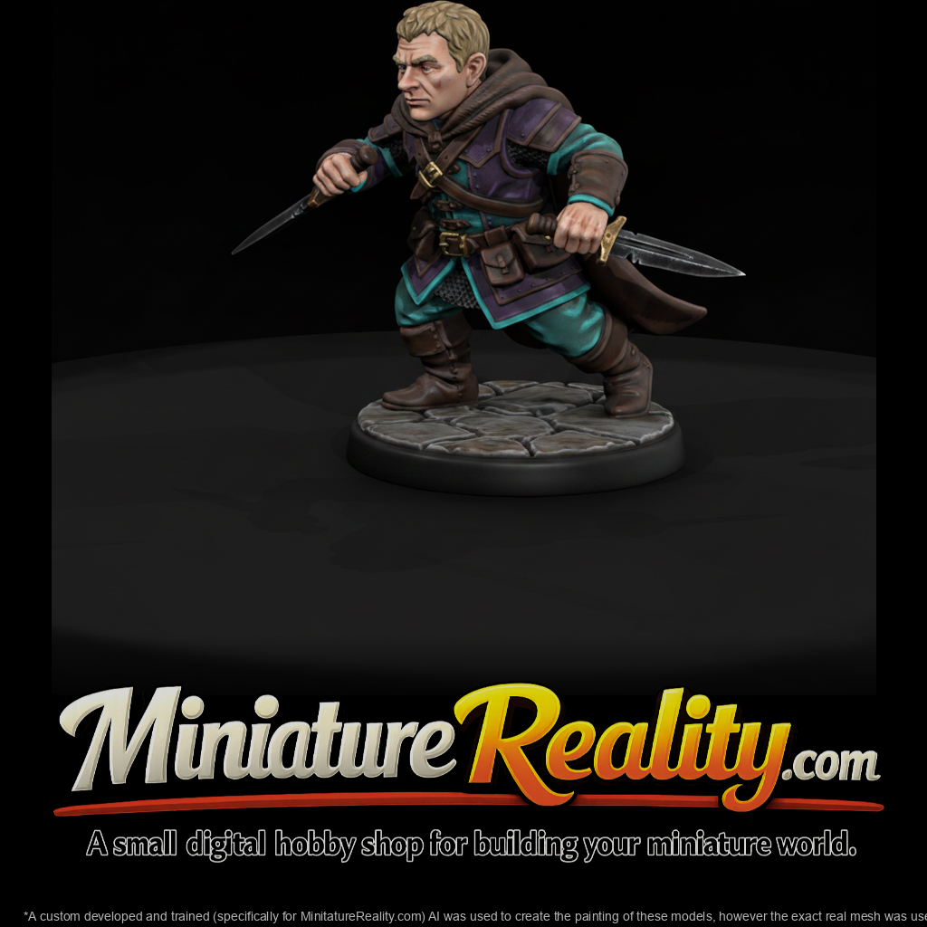 Halfling Rogue with Twin Daggers