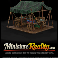 Canvas Market Stall with Cloth and Wares — thumbnail 2