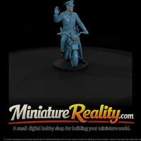 1950s Motorcycle Officer Signalling Halt — thumbnail 2