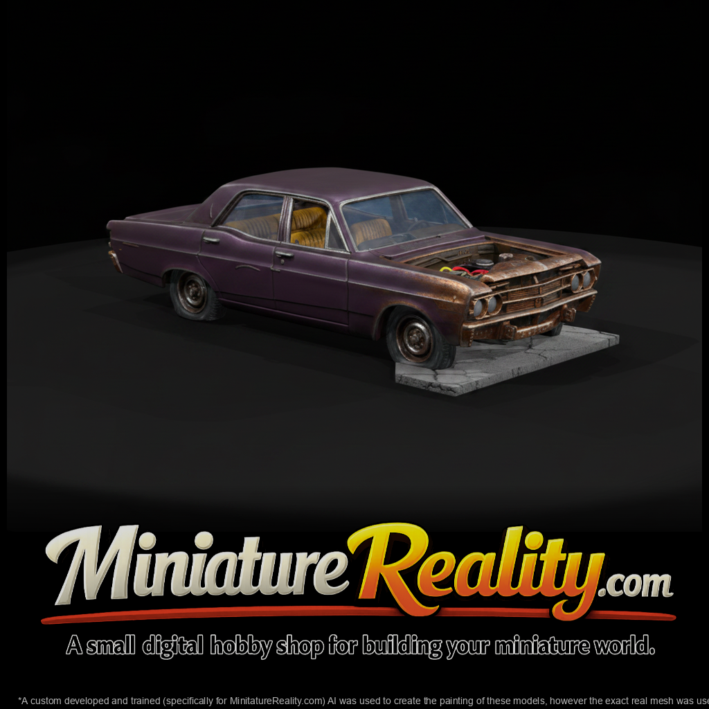 Stripped 1960s Sedan Awaiting Repair