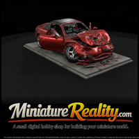 Crashed Red Sports Car with Front Impact — thumbnail 2