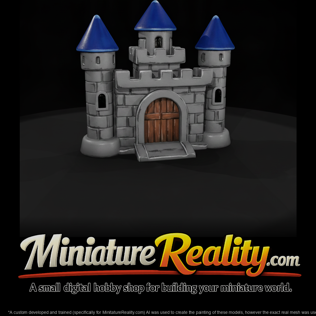 Stylized Toy Castle Playset