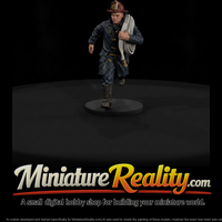 1920s Fireman Running with Hose Bundle — thumbnail 2