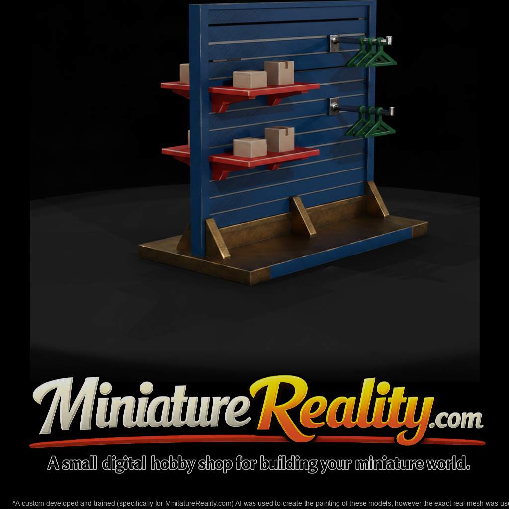 Retail Slatwall Display Stand with Shelves