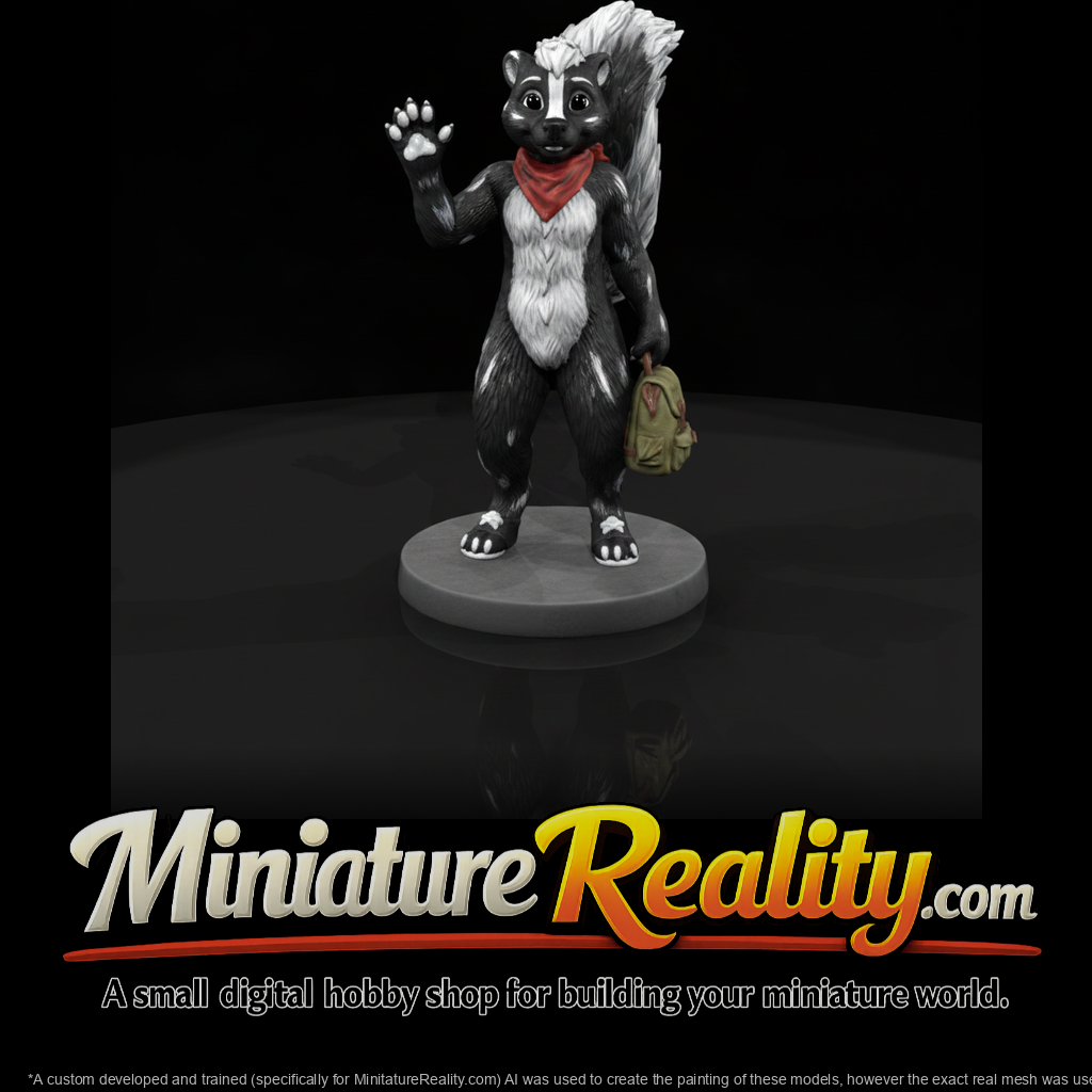 Skunk Mascot Costume Performer