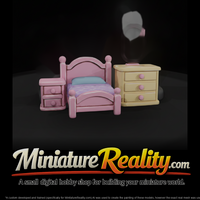 Pink Bedroom Bed and Dresser Set — thumbnail 2