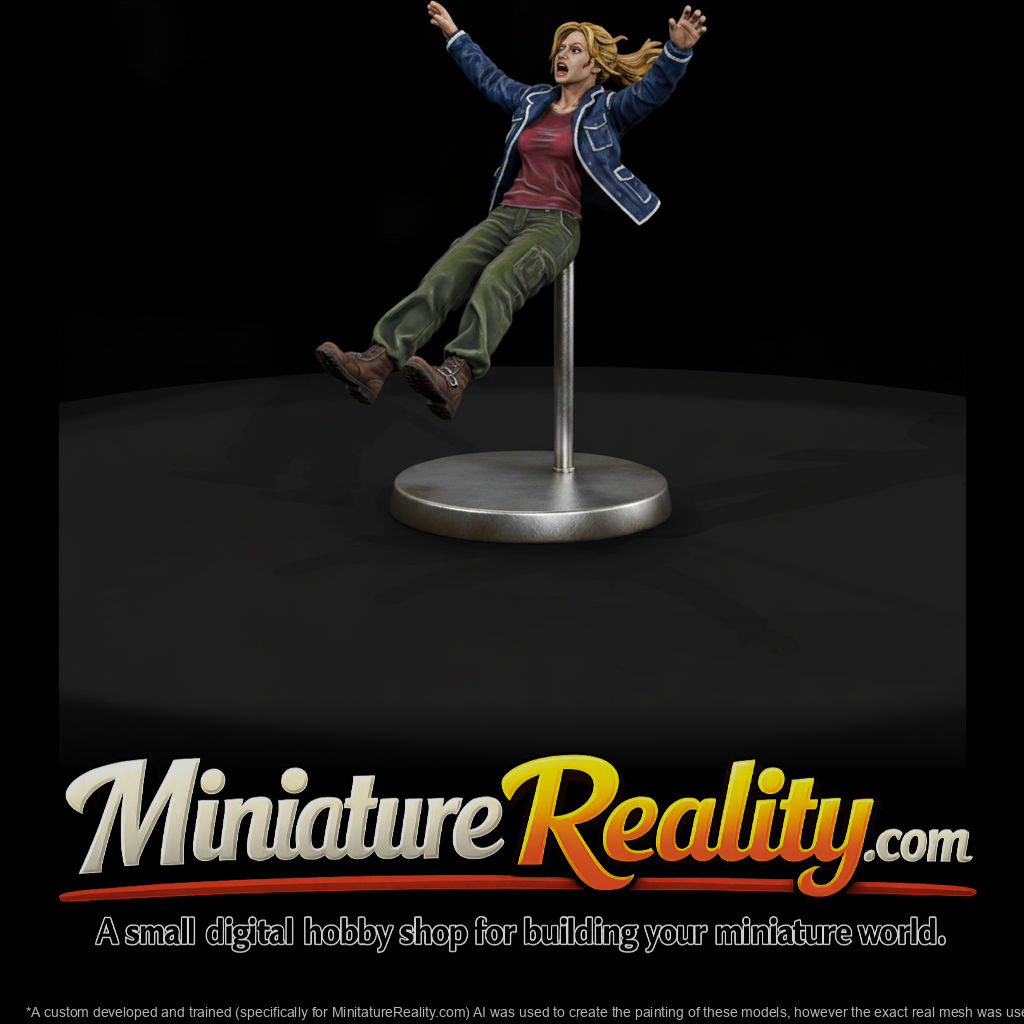 Woman Falling Backwards, Stunt Pose