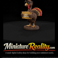 Cartoon Turkey Holding Thanksgiving Sign — thumbnail 2