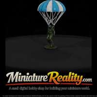 Paratrooper Descending Under Canopy — thumbnail 2