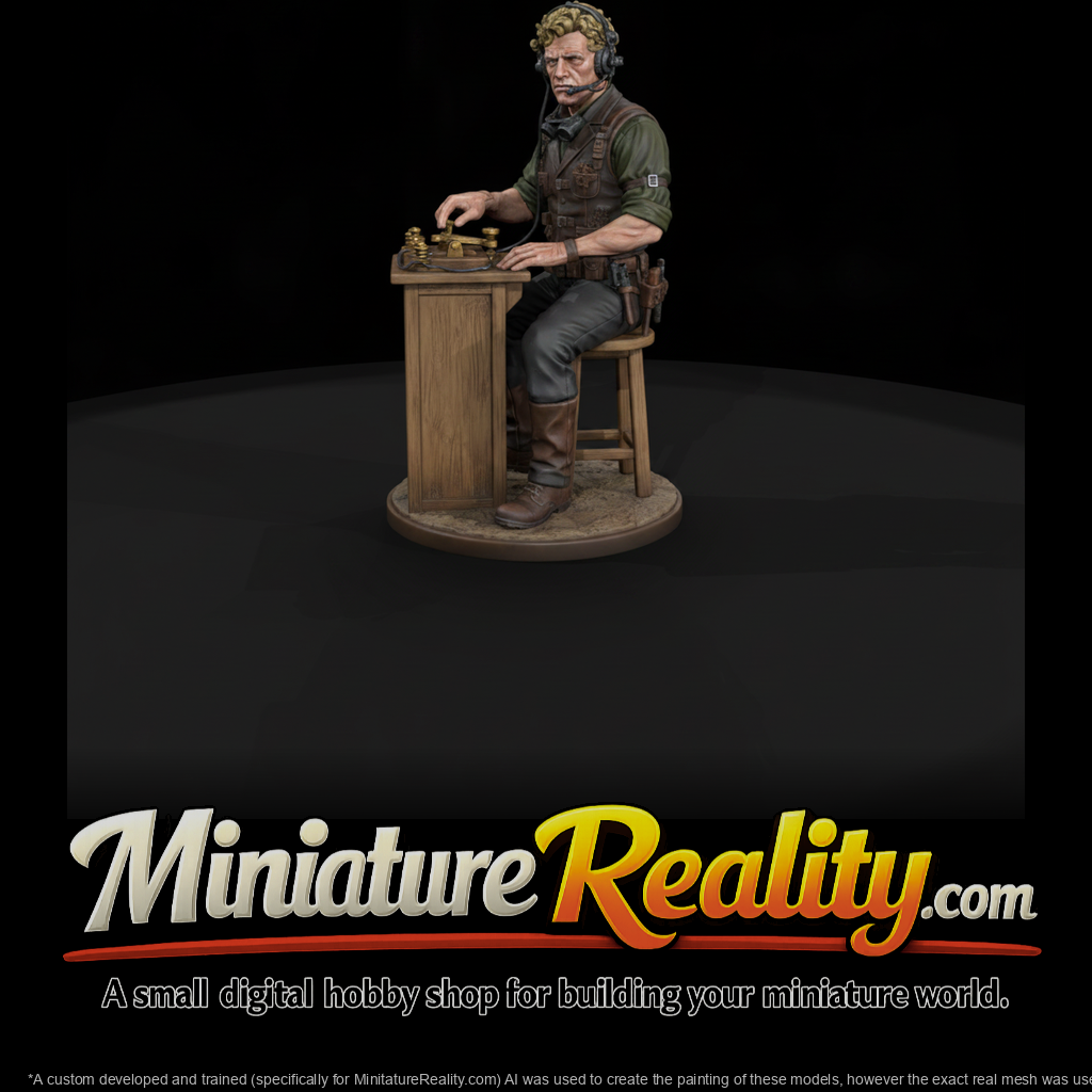 Telegraph Operator at His Key