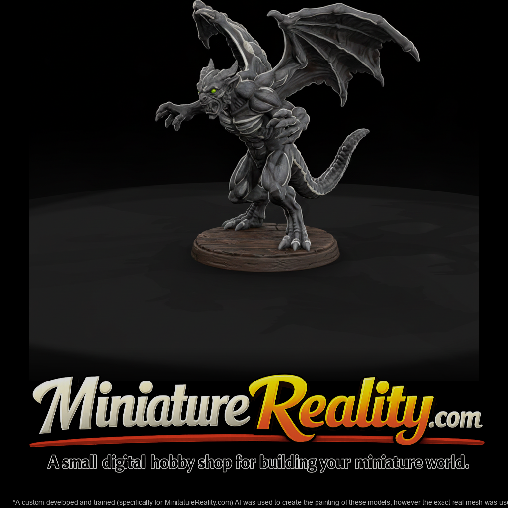 Winged Stone Gargoyle