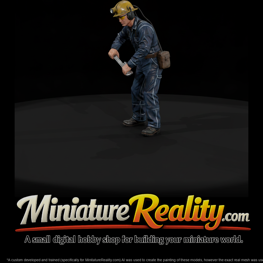 Mine Mechanic With Pipe Wrench