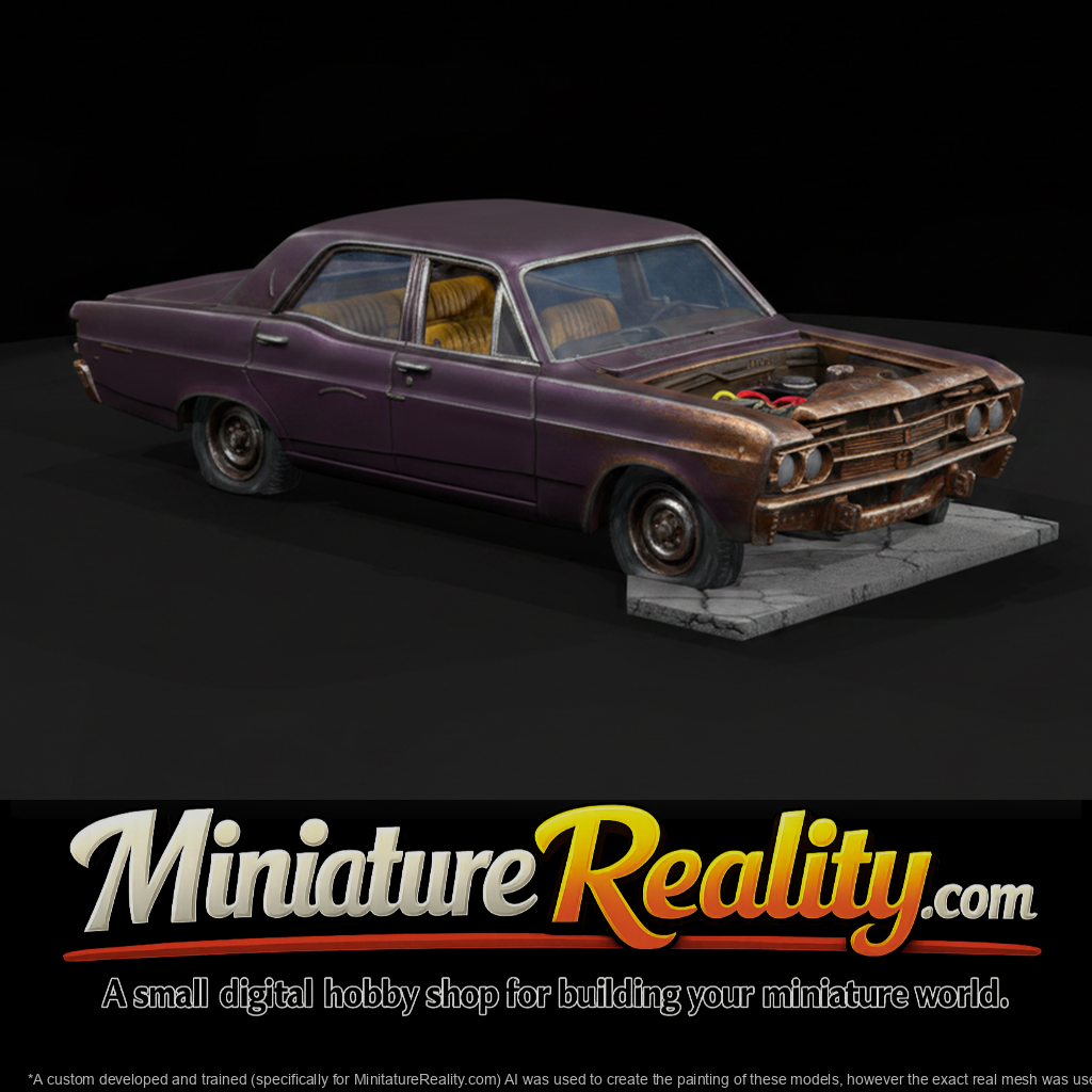 Stripped 1960s Sedan Awaiting Repair