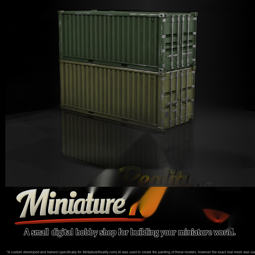 Stacked ISO Shipping Containers