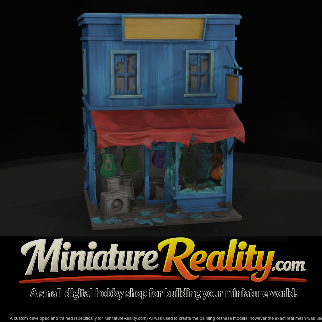 Derelict Music Shop Storefront