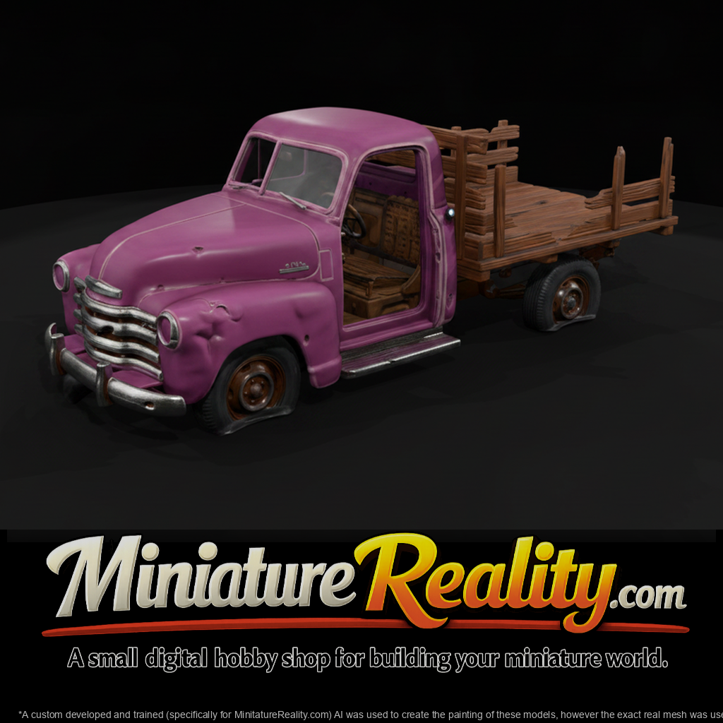 Weathered 1950s Stake Bed Pickup