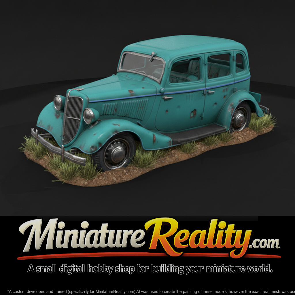 Weathered 1930s Four-Door Sedan