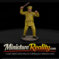 1920s City Policeman Swinging a Baton — thumbnail 3