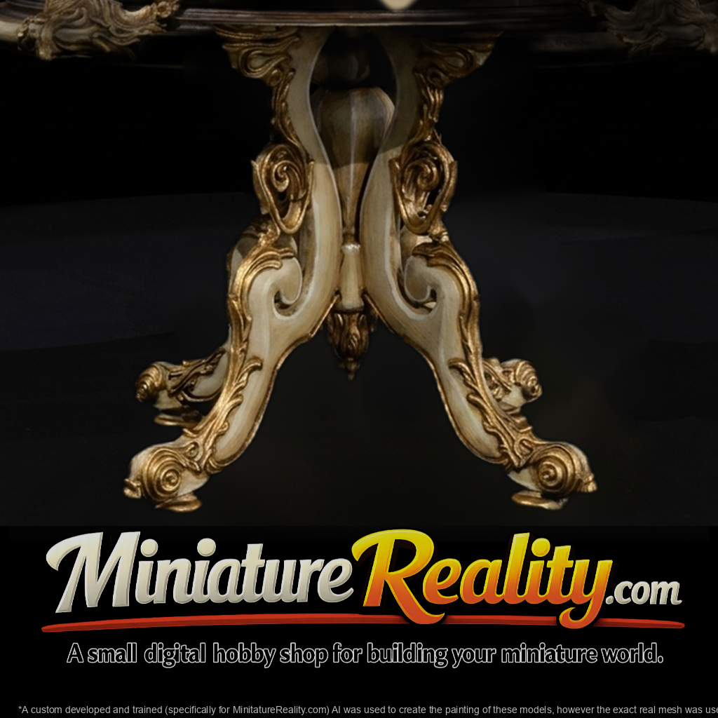 Rococo Ornate Round Dining Table