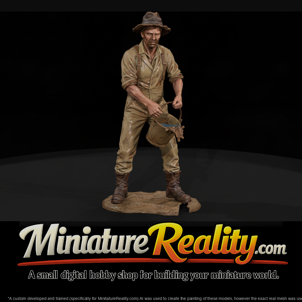 1880s Gold Prospector with Bailing Bucket