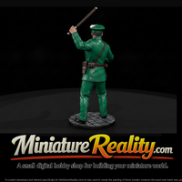 1920s City Policeman Raising a Baton — thumbnail 3