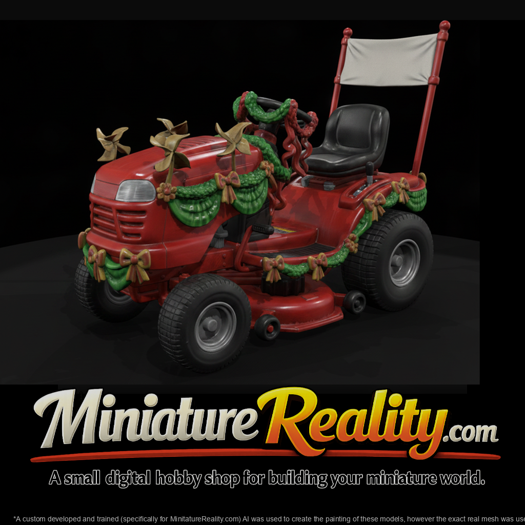 Parade-Decorated Riding Lawn Mower