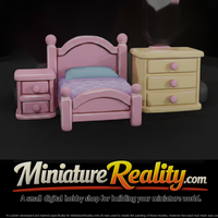 Pink Bedroom Bed and Dresser Set — thumbnail 3