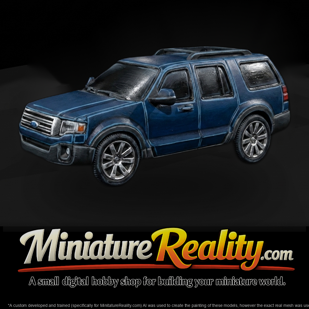 Blue Full-Size Family SUV