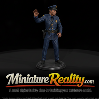 1950s Traffic Officer Signalling Halt — thumbnail 1