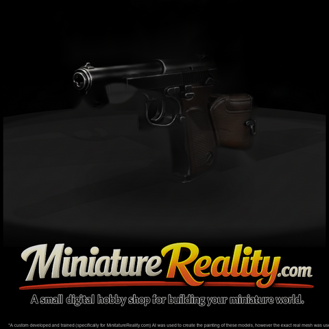 Machine Pistol with Wooden Holster-Stock
