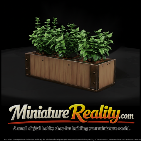Stylized Herb Window Planter Box