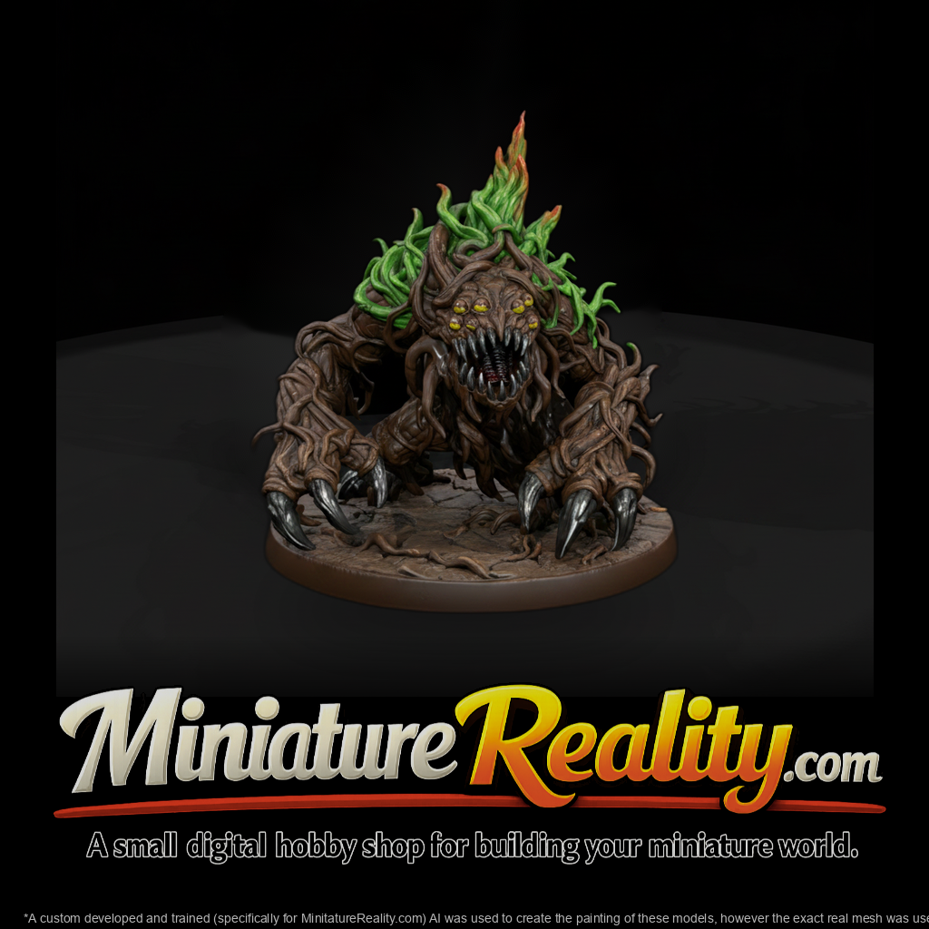 Knotted Root Crawler Forest Beast miniature, three-quarter view