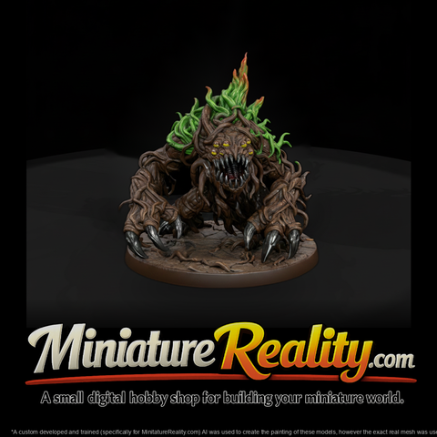 Knotted Root Crawler Forest Beast miniature, three-quarter view